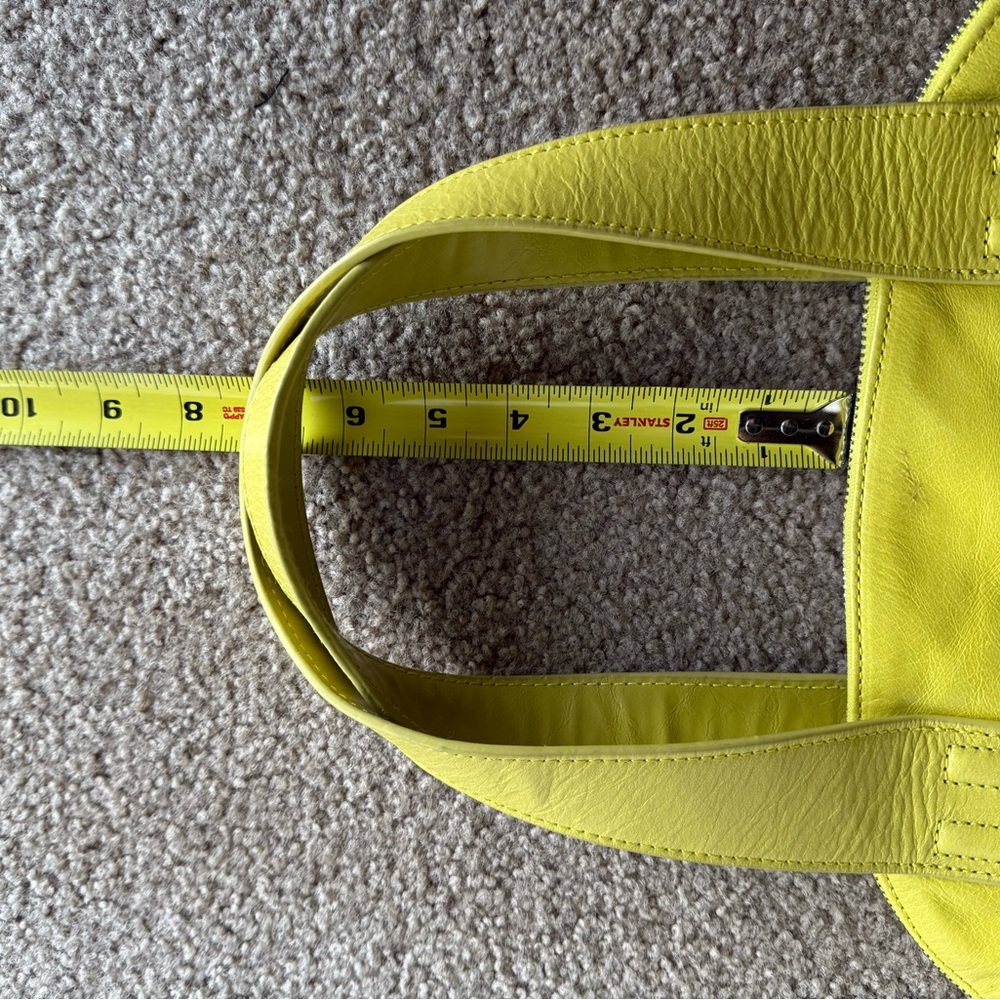**RARE** Walter Baker Trapunto Yellow Shoulder Bag Leather EUC - Picture 8 of 16